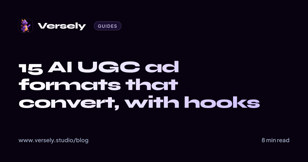 15 AI UGC Ad Formats That Actually Convert in 2026 (With Hook Templates ...